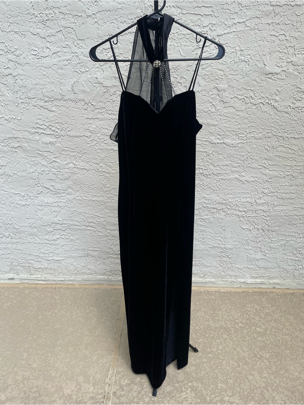 Vintage Velvet Evening Dress Sz M/L Elegant Formal Vampy Witchy Dark Romantic - Picture 2 of 9
